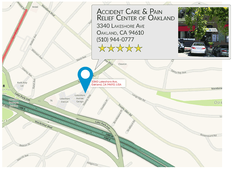 Accident Care & Pain Relief Center of Oakland's location on google map